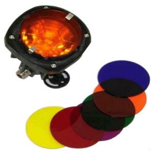 Färgade linser för polyamid lampor
